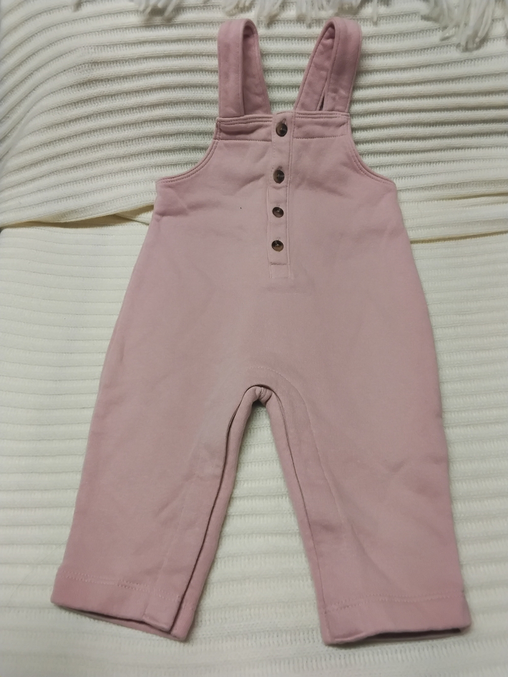 Old Navy Dusty Pink Cotton Stretch Overalls